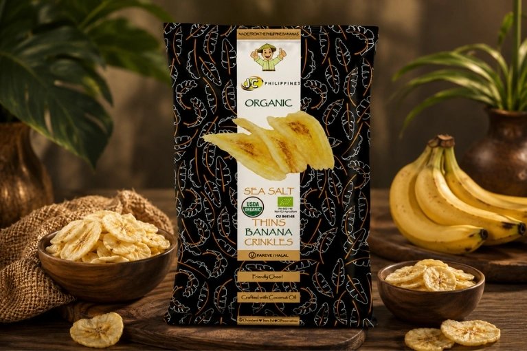 Organic Seasalt Thins Banana Crinkles