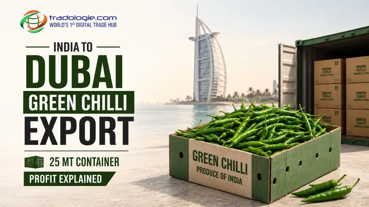 Green Chilli Export Business from India to Dubai