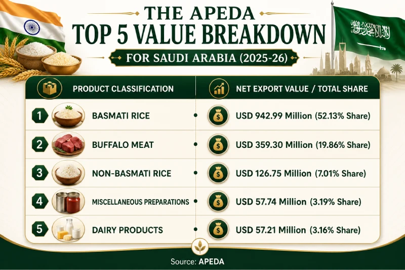 The Apeda Top 5 Value Breakdown