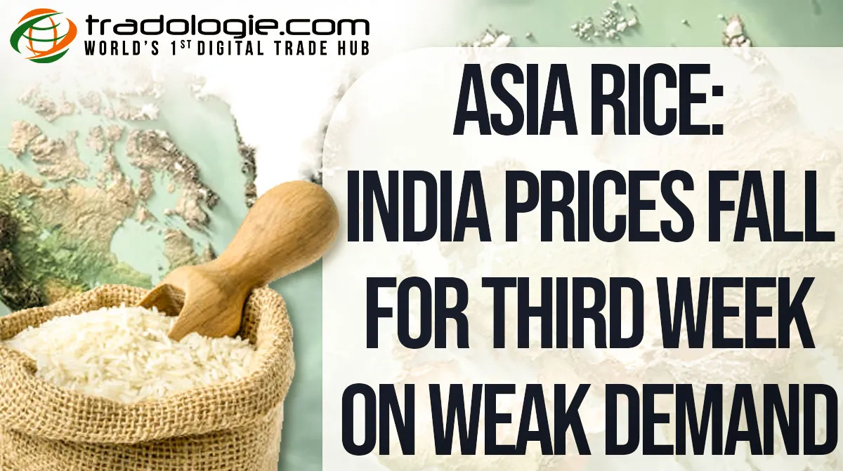 Asia Rice: India Prices Fall For Third Week On Weak Demand