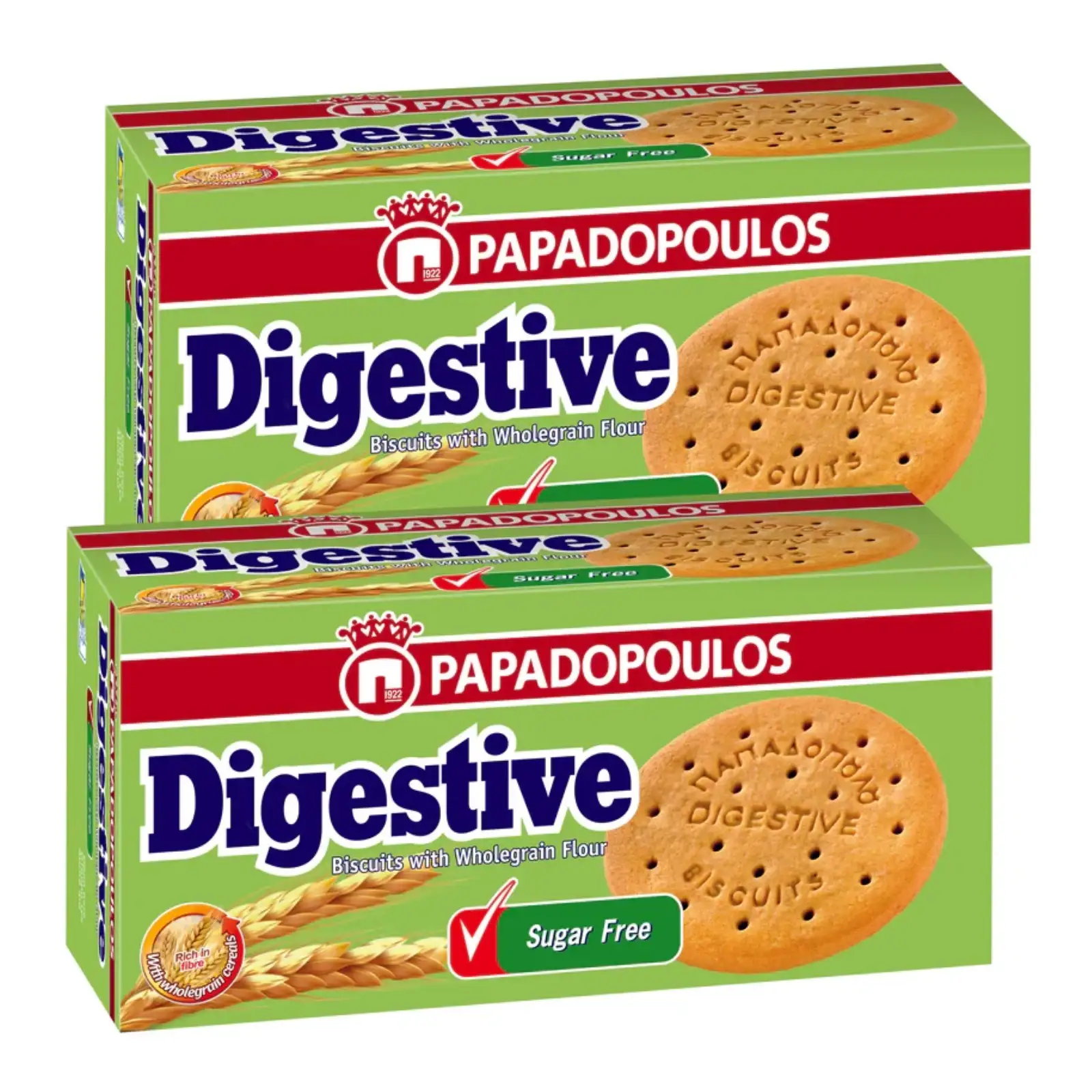 Digestive Biscuits With Wholegrain Flour, Sugar Free 250gm Dual Pack - Promo X10