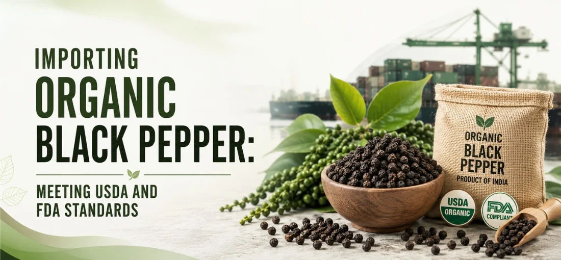 Importing Organic Black Pepper
