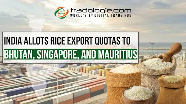 India allows rice export to Bhutan, Singapore and Mauritius
