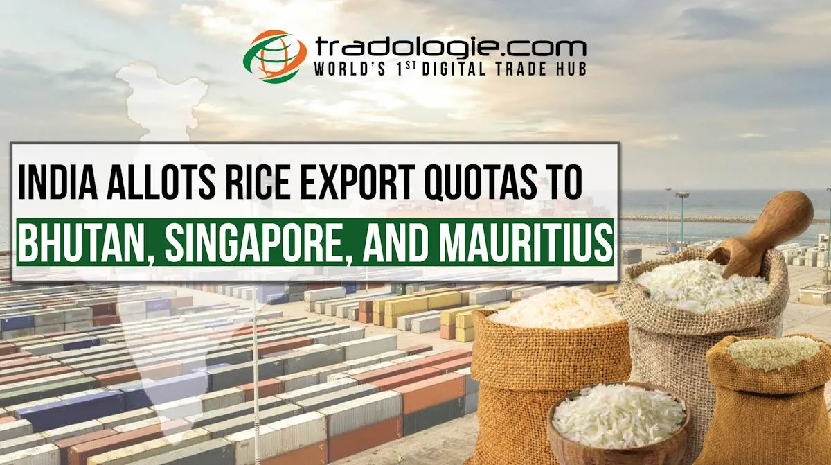 India allows rice export to Bhutan, Singapore and Mauritius
