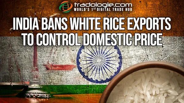 India Bans White Rice Exports To Control Price
