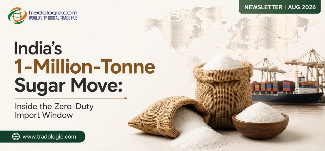 India-s 1-Million-Tonne Sugar Move Inside the Zero-Duty Import Window