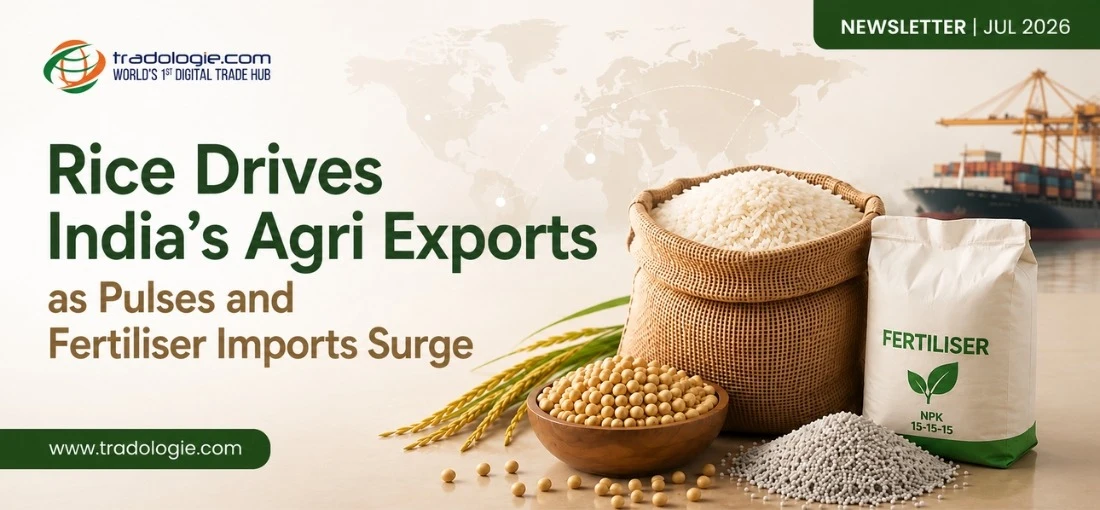 Rice Drives India's Agri Exports as Pulses and Fertiliser Imports Surge