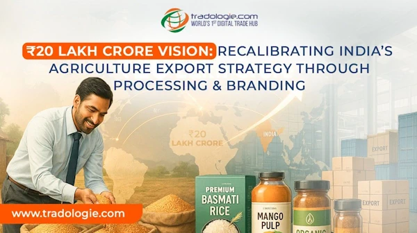 Rs 20 Lakh Crore Vision: Recalibrating India’s Agriculture Export Strategy Through Processing & Branding