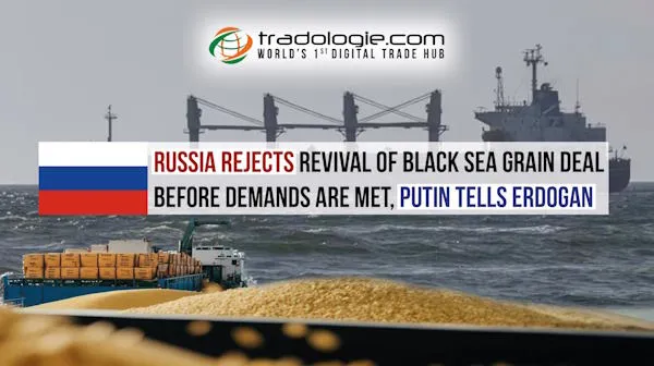 Russia rejects Revival of Black Sea Grain Deal Before Demands are Met, Putin tells Erdogan