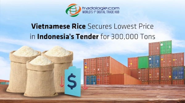 Vietnamese Rice Secures Lowest Price in Indonesia's Tender for 300,000 Tons